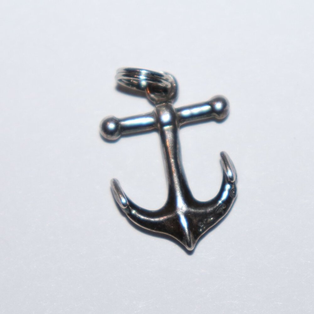 ⚓✨ Beautiful Silver Anchor Pendant or Charm (.75") ✨⚓